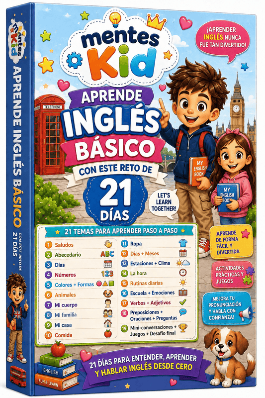 Aprende Inglés Básico – Reto de 21 Días para Niños